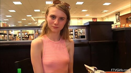 Great teen 18+, Sharlotte is rubbing her perfectly shaved pussy, while her guy is having a trip